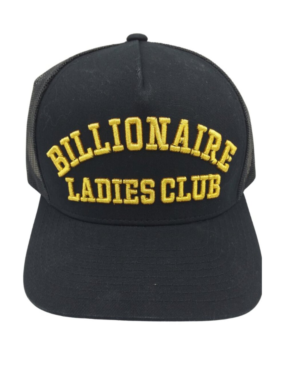 Billionaire Ladies Club Black Gold Embroidered Trucker Hat - NEW